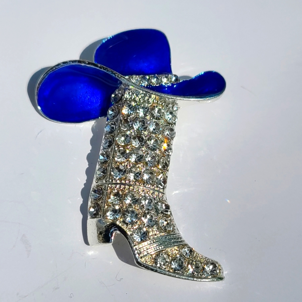 Cowboy boot- Southwestern brooch-Western brooch-gift for her